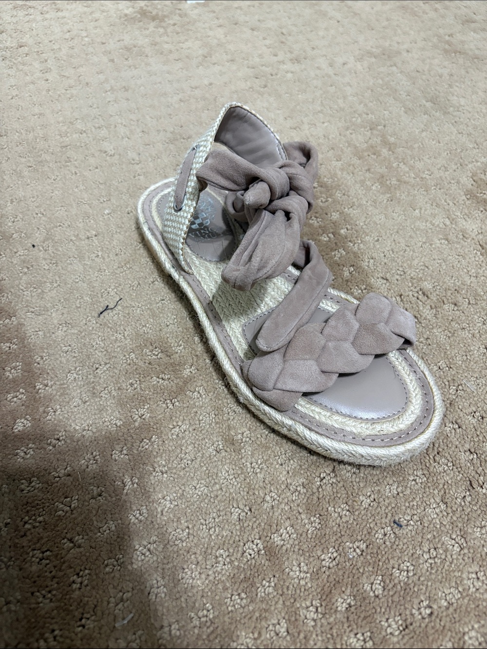 Vince Camuto Braided & Knotted Espadrille Sandal in Taupe